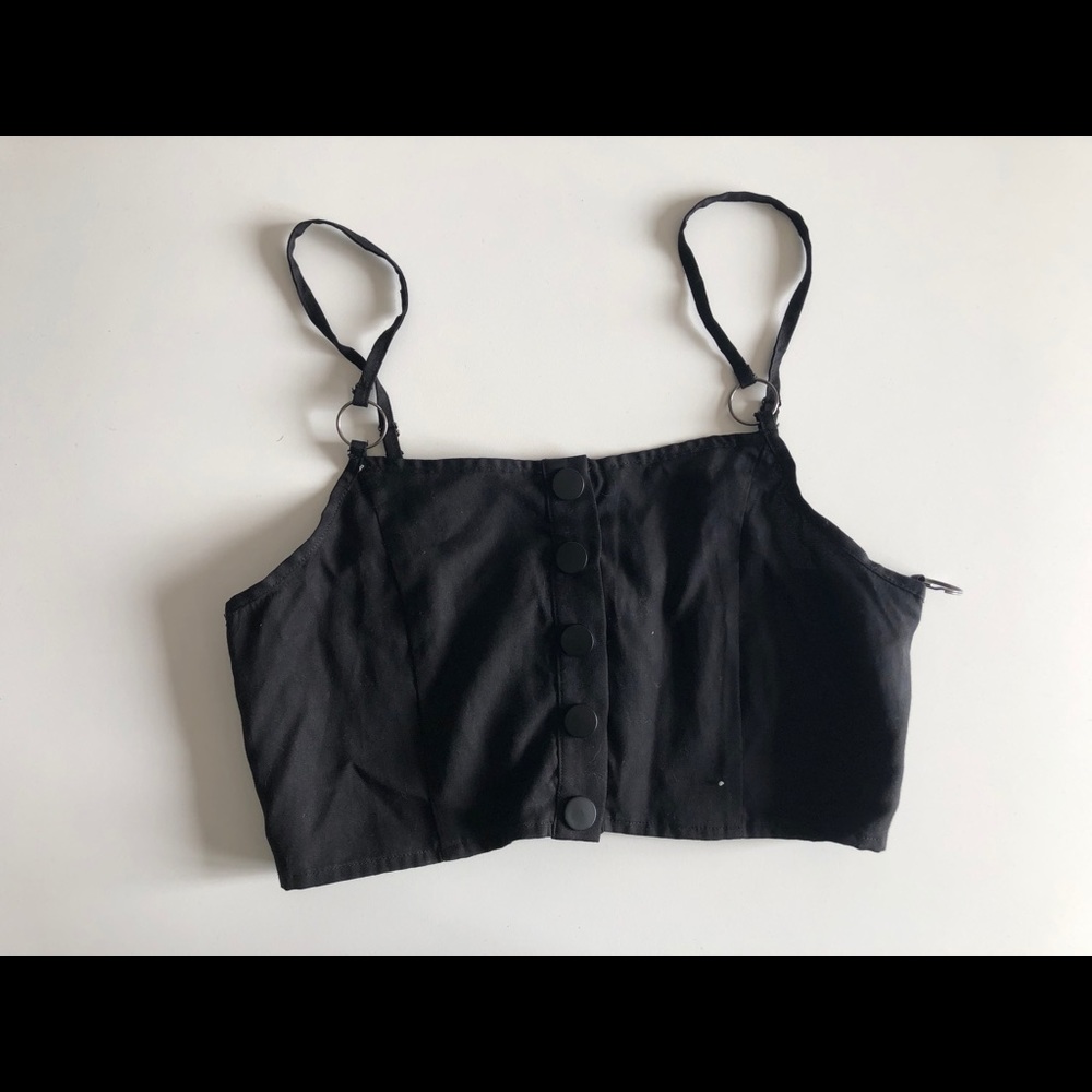 LF black crop top